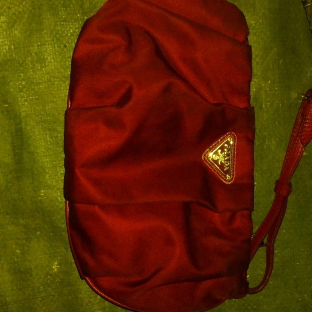 Prada vintage pleated clutch